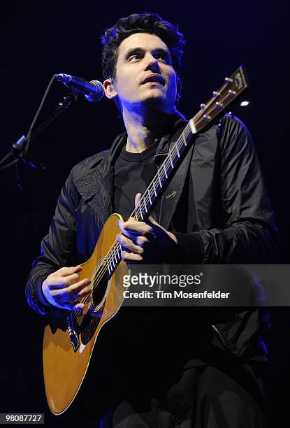 John Mayer performs as part of his Battle Studies World Tour at the HP Pavilion on March 26, 2010 in San Jose, California.