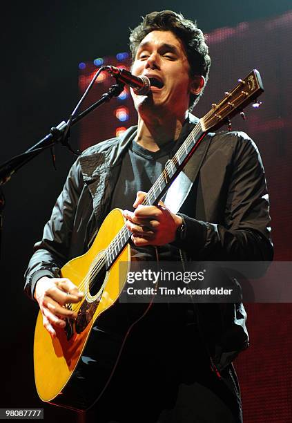 John Mayer performs as part of his Battle Studies World Tour at the HP Pavilion on March 26, 2010 in San Jose, California.