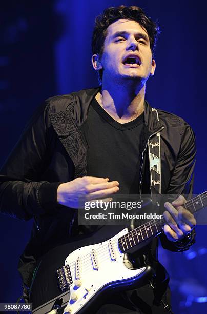 John Mayer performs as part of his Battle Studies World Tour at the HP Pavilion on March 26, 2010 in San Jose, California.