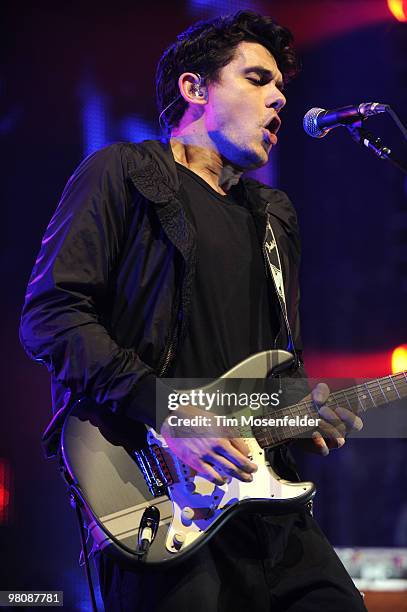 John Mayer performs as part of his Battle Studies World Tour at the HP Pavilion on March 26, 2010 in San Jose, California.