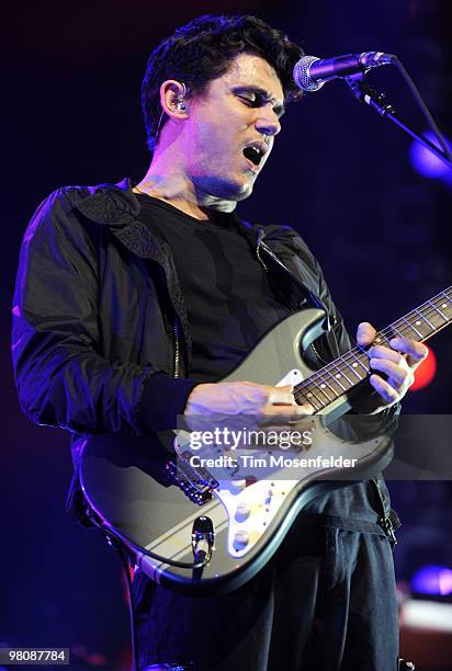 John Mayer performs as part of his Battle Studies World Tour at the HP Pavilion on March 26, 2010 in San Jose, California.