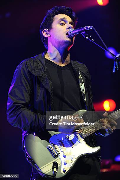 John Mayer performs as part of his Battle Studies World Tour at the HP Pavilion on March 26, 2010 in San Jose, California.