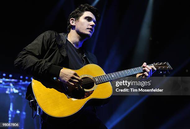 John Mayer performs as part of his Battle Studies World Tour at the HP Pavilion on March 26, 2010 in San Jose, California.