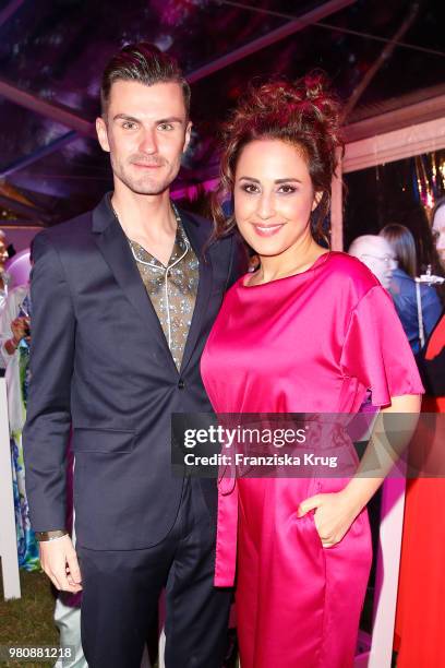 Paul-Henry Duval and Nina Moghaddam during the Raffaello Summer Day 2018 to celebrate the 28th anniversary of Raffaello at Villa von der Heydt on...