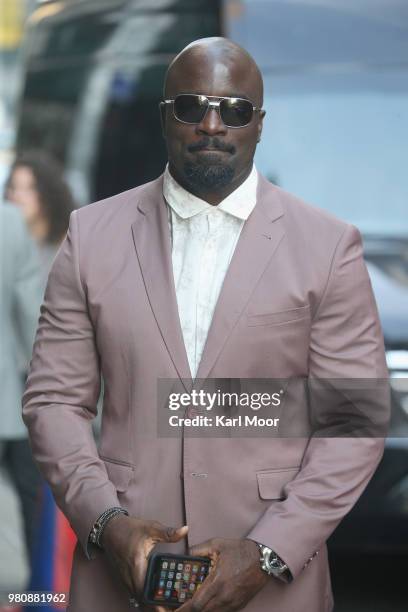 Mike Colter arrives at Ed Sullivan Theater for a taping of "The Late Show With Stephen Colbert" on June 21, 2018 in New York City.