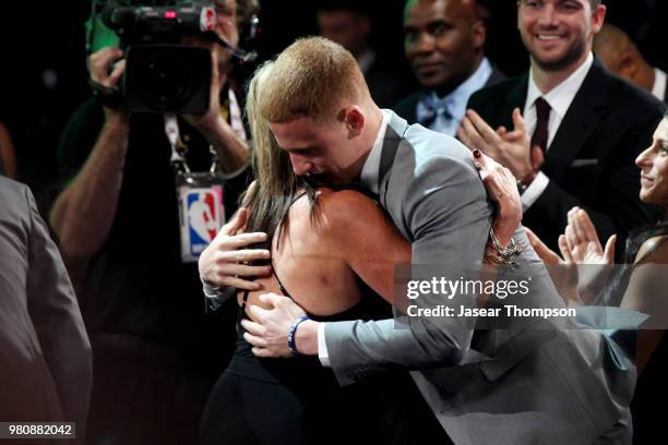 Donte DiVincenzo is selected seventeenth overall by the Milwaukee Bucks during the 2018 NBA Draft on June 21, 2018 at Barclays Center in Brooklyn,...