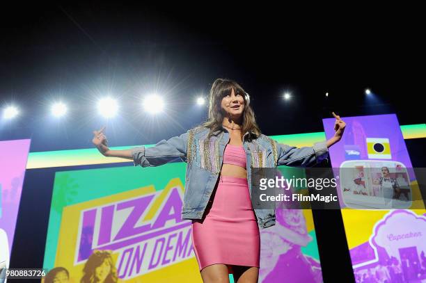 Kimiko Glenn appears at YouTube OnStage during VidCon at the Anaheim Convention Center Arena on June 21, 2018 in Anaheim, California.