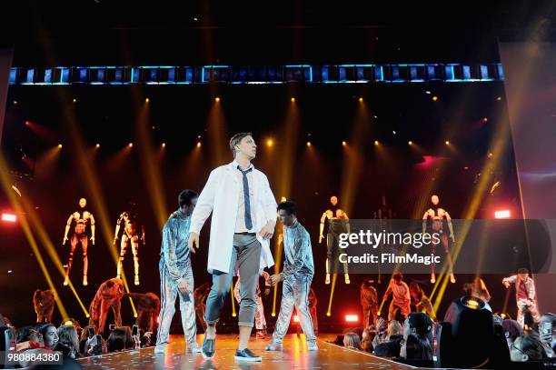 Matt Steffanina appears at YouTube OnStage during VidCon at the Anaheim Convention Center Arena on June 21, 2018 in Anaheim, California.