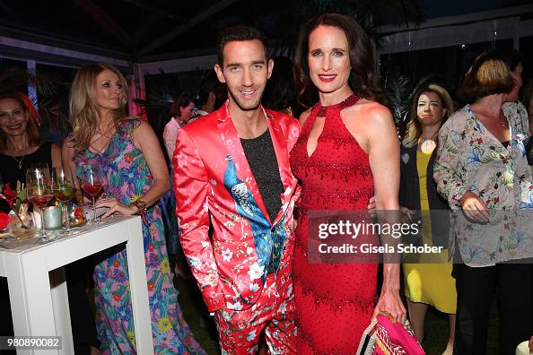 Marcel Remus and Andie MacDowell during the Raffaello Summer Day 2018