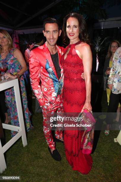 Marcel Remus and Andie MacDowell during the Raffaello Summer Day 2018 to celebrate the 28th anniversary of Raffaello on June 21, 2018 in Berlin,...