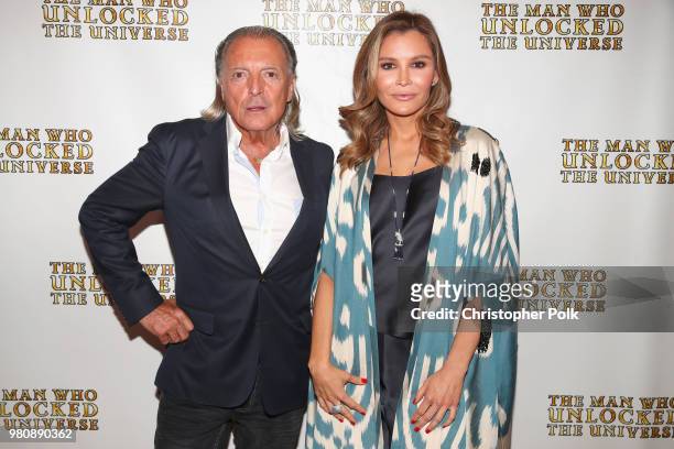 Armand Assante and executive producer Lola Tillyaeva at the premiere of THE MAN WHO UNLOCKED THE UNIVERSE on June 21, 2018 in West Hollywood,...