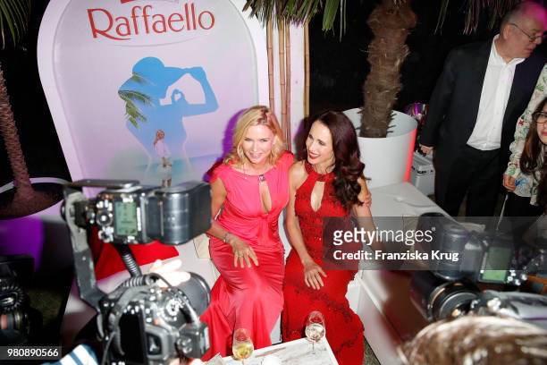 Veronica Ferres and Andie MacDowell during the Raffaello Summer Day 2018 to celebrate the 28th anniversary of Raffaello at Villa von der Heydt on...
