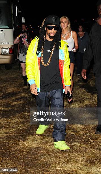 Lil Jon backstage during the Ultra Music Festival at Bicentennial Park on March 26, 2010 in Miami, Florida.