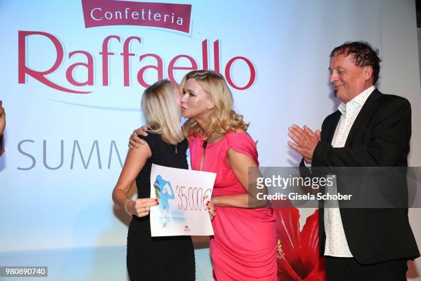 Maria Malva, Ferrero Germany, Veronica Ferres and the representative of Arche during the Raffaello Summer Day 2018 to celebrate the 28th anniversary...