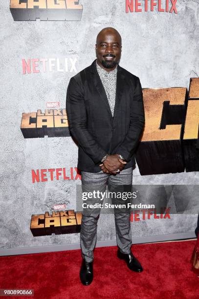 Mike Colter attends the 'Luke Cage' Season 2 premiere at The Edison Ballroom on June 21, 2018 in New York City.