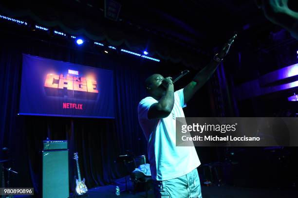 JadaKiss performs at the Netflix Original Series Marvel's Luke Cage Season 2 New York City Premiere on June 21, 2018 in New York City.