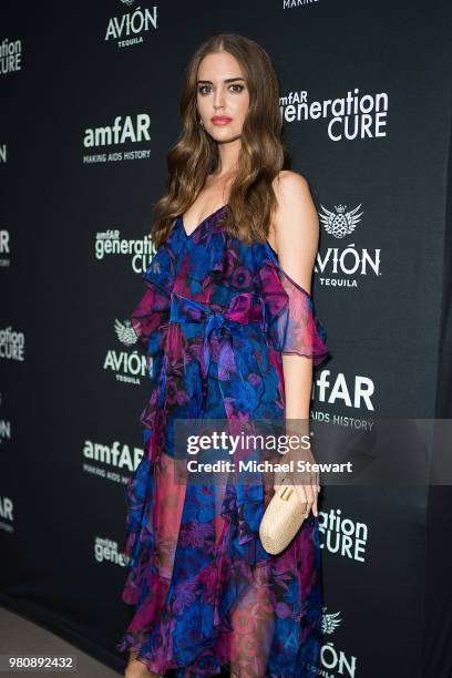 Clara Alonso attends amfAR GenCure Solstice 2018 at SECOND. On June 21, 2018 in New York City.