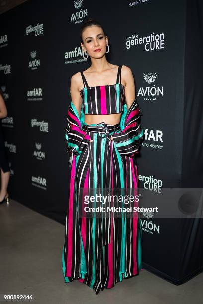 Victoria Justice attends amfAR GenCure Solstice 2018 at SECOND. On June 21, 2018 in New York City.