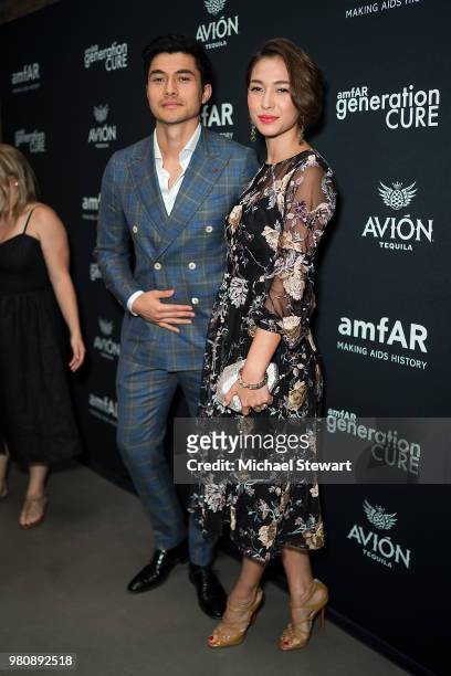 Henry Golding and Liv Lo attend amfAR GenCure Solstice 2018 at SECOND. On June 21, 2018 in New York City.