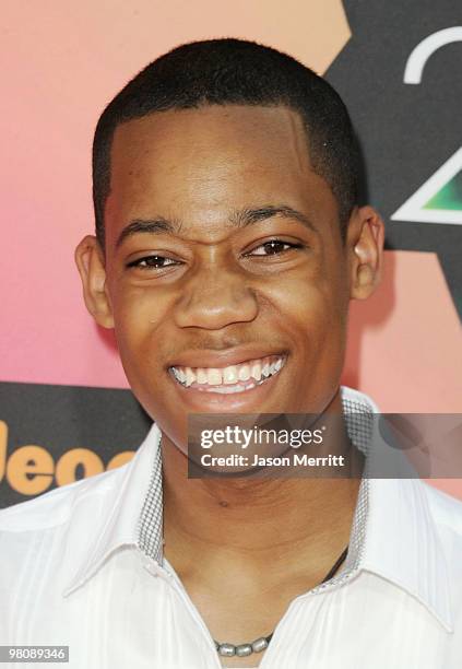 Actor Tyler James Williams arrives at Nickelodeon's 23rd Annual Kids' Choice Awards held at UCLA's Pauley Pavilion on March 27, 2010 in Los Angeles,...