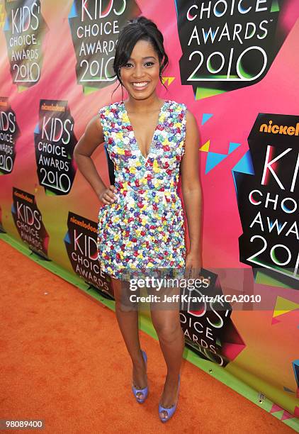 Actress Keke Palmer arrives at Nickelodeon's 23rd Annual Kids' Choice Awards held at UCLA's Pauley Pavilion on March 27, 2010 in Los Angeles,...