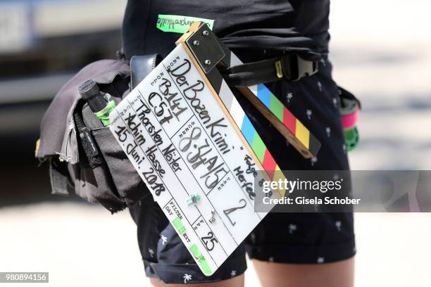 General view during the on set photo call of 'Der Bozen Krimi' on June 15, 2018 in Terlan/Bolzano, Italy.