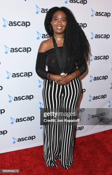 Jaime Woods attends the 2018 ASCAP Rhythm & Soul Music Awards at the Beverly Wilshire Four Seasons Hotel on June 21, 2018 in Beverly Hills,...