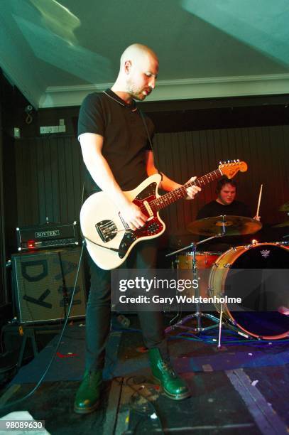 Andy MacFarlane of The Twilight Sad performs on stage at The Harley on March 27, 2010 in Sheffield, England.