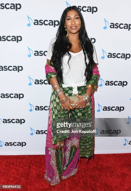 Melanie Fiona attends the 2018 ASCAP Rhythm & Soul Music Awards at the Beverly Wilshire Four Seasons Hotel on June 21, 2018 in Beverly Hills,...