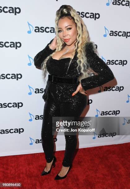 Tameka 'Tiny' Harris attends the 2018 ASCAP Rhythm & Soul Music Awards at the Beverly Wilshire Four Seasons Hotel on June 21, 2018 in Beverly Hills,...