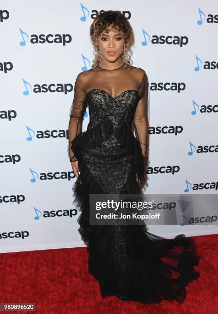 Serayah attends the 2018 ASCAP Rhythm & Soul Music Awards at the Beverly Wilshire Four Seasons Hotel on June 21, 2018 in Beverly Hills, California.