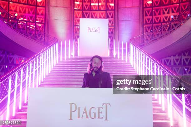 Bob Sinclar performs during the Piaget Sunlight Escape Paris 2018 High Jewellery Collection Party at Palais d'Iena on June 18, 2018 in Paris, France.