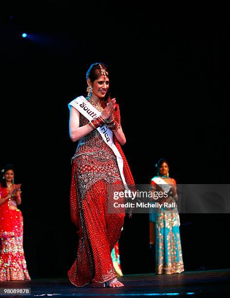 Miss South Africa, Kajal Lutchminarain wins the Miss India Worldwide Finals held at the Durban International Convention Centre on March 27, 2010 in...