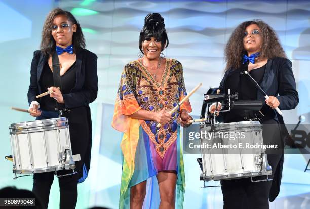 Sheila E. Performs onstage at the BETHer Awards, presented by Bumble, at The Conga Room at L.A. Live on June 21, 2018 in Los Angeles, California.