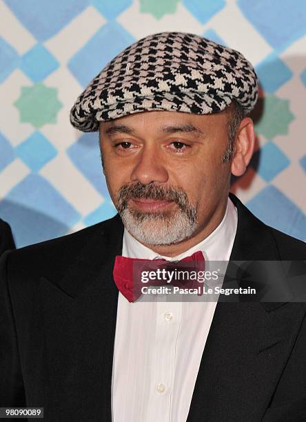 Christian Louboutin arrives to attend the Monte Carlo Morocco Rose Ball 2010 held at the Sporting Monte Carlo on March 27, 2010 in Monaco, Monaco.