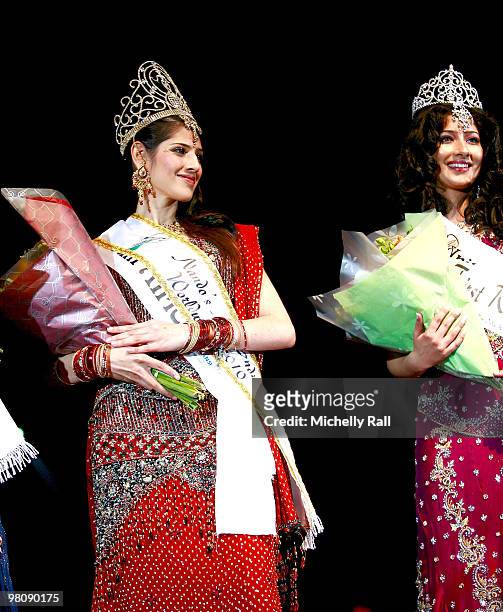 Miss South Africa Kajal Luthchminarain is crowned Winner of the Miss India Worldwide 2010 and Miss UK Niharica Raizada first Princess at the Durban...