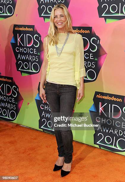 Actress Maria Bello arrives at Nickelodeon's 23rd Annual Kid's Choice Awards held at UCLA's Pauley Pavilion on March 27, 2010 in Los Angeles,...