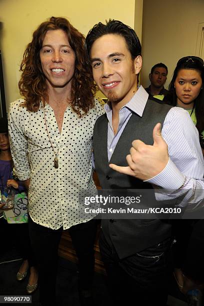 Olympic Athletes Sean White and Apollo Anton Ohno attend Nickelodeon's 23rd Annual Kids' Choice Awards held at UCLA's Pauley Pavilion on March 27,...