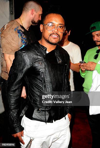 Apl.de.ap backstage during Ultra Music Festival at Bicentennial Park on March 26, 2010 in Miami, Florida.