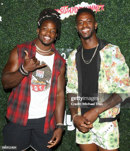 Melvin Gordon and Dontrelle Inman attend the "First Day of Summer x Athletes vs. Cancer" event held at SkyBar at the Mondrian Los Angeles on June 21,...