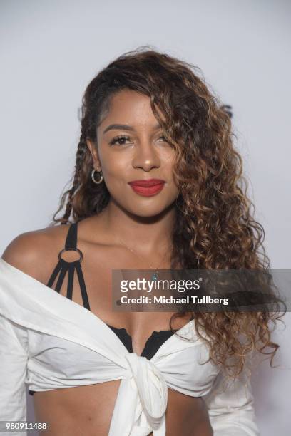 Victoria Monet attends "Nights Of Freedom LA" hosted by Unlikely Heroes at W Hollywood on June 21, 2018 in Hollywood, California.
