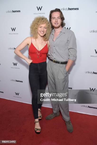 Fiona Bevan and Cain Monroe attend "Nights Of Freedom LA" hosted by Unlikely Heroes at W Hollywood on June 21, 2018 in Hollywood, California.