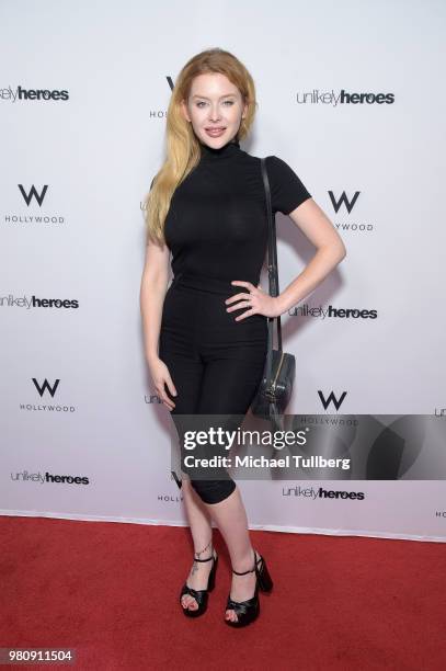 Renee Olstead attends "Nights Of Freedom LA" hosted by Unlikely Heroes at W Hollywood on June 21, 2018 in Hollywood, California.