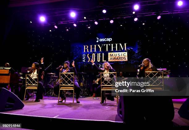 Xscape performs onstage at the 31st Annual ASCAP Rhythm & Soul Music Awards at the Beverly Wilshire Four Seasons Hotel on June 21, 2018 in Beverly...