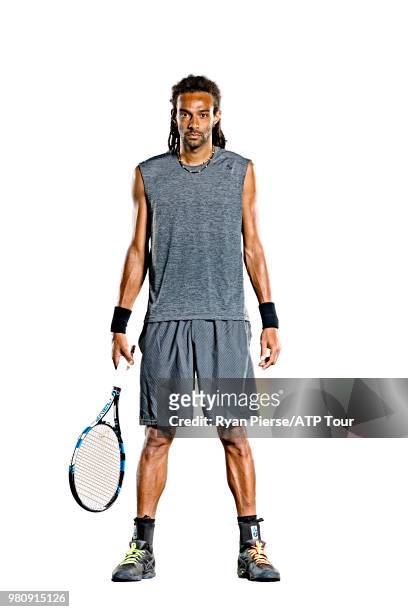 Dustin Brown of Germany poses for portraits during the Australian Open at Melbourne Park on January 14, 2018 in Melbourne, Australia.