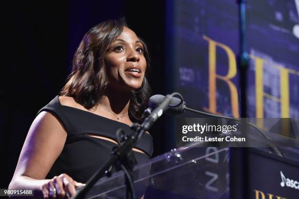 Nicole George Middleton speaks onstage at the 31st Annual ASCAP Rhythm & Soul Music Awards at the Beverly Wilshire Four Seasons Hotel on June 21,...