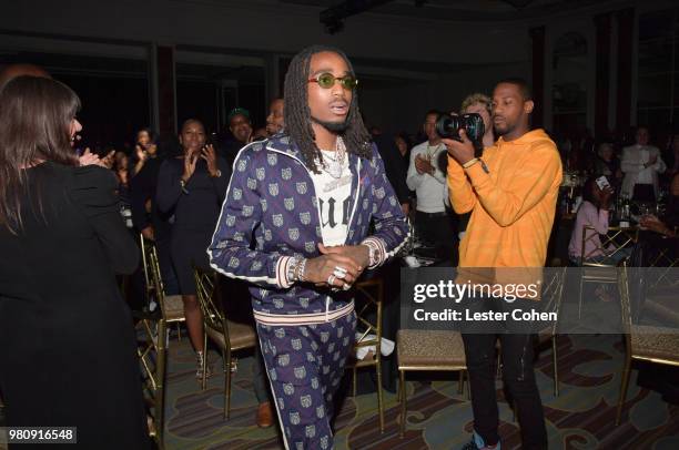 Quavious Marshall aka 'Quavo' accepts the award for "I'm The Wone" at the 31st Annual ASCAP Rhythm & Soul Music Awards at the Beverly Wilshire Four...