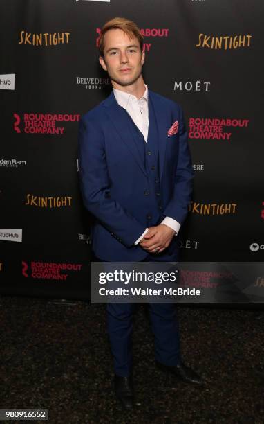 Will Brittain during the Off-Broadway Opening Night photo call for the Roundabout Theatre Production of 'Skintight' at the Laura Pels Theatre on June...