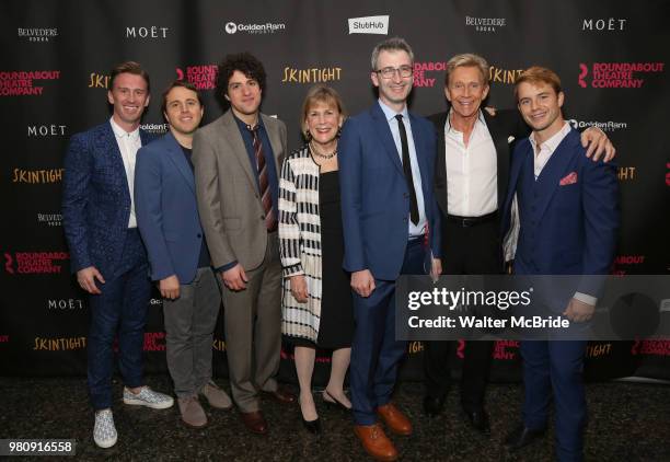 Stephen Carrasco, Joshua Harmon, Eli Gelb, Cynthia Mace, Daniel Aukin, Jack Wetherall and Will Brittain during the Off-Broadway Opening Night photo...