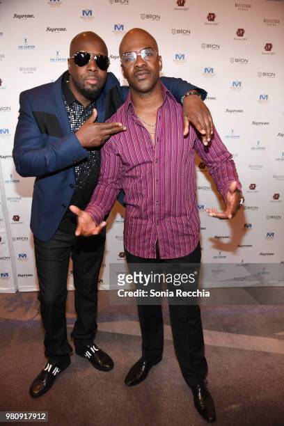 Wyclef Jean and Maestro Fresh Wes attend Joe Carter Classic After Party at Ritz Carlton on June 21, 2018 in Toronto, Canada.